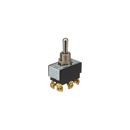 Nsi TOGGLE SWITCH BAT DPDT, ON-OFF-ON SCREW,  78230TS